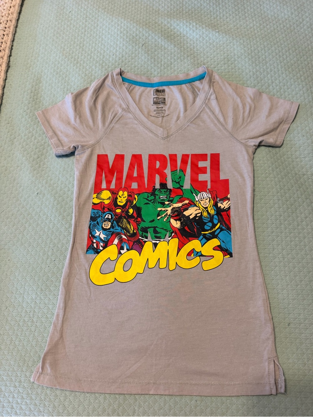 Marvel Kids Gray Graphic 'Marvel Comics' Tee with Multicolor Avengers Print